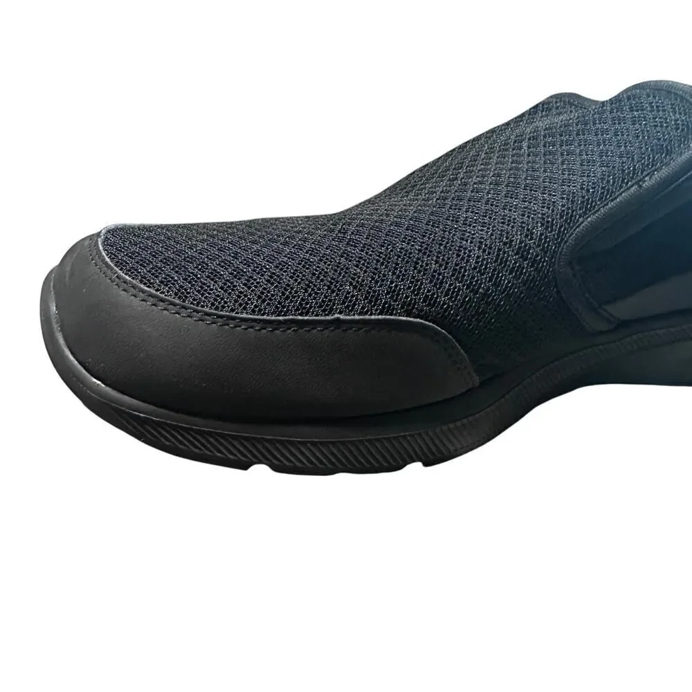 Skechers Men's Relaxed Fit Slip On Shoes-Black-Air-Cooled Memory Foam-Size 10